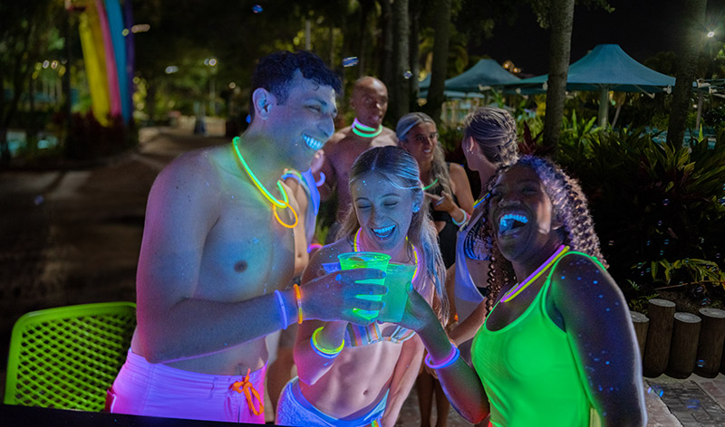 AquaGlow event at Aquatica Orlando