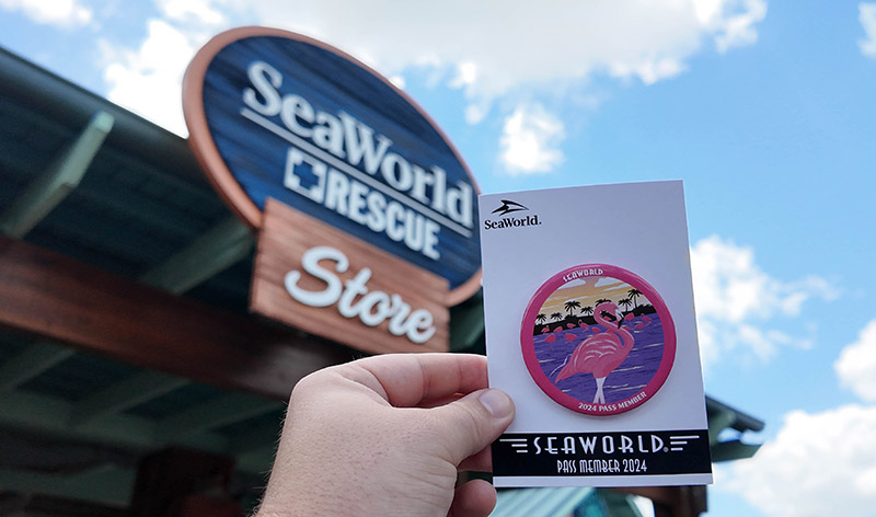 SeaWorld Flamingo Button