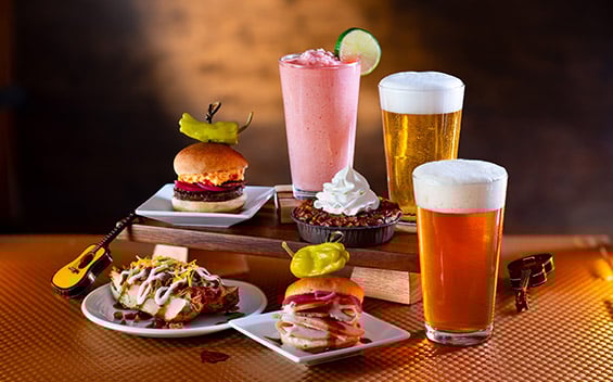 Food and beverage options at the SeaWorld BBQ Booth