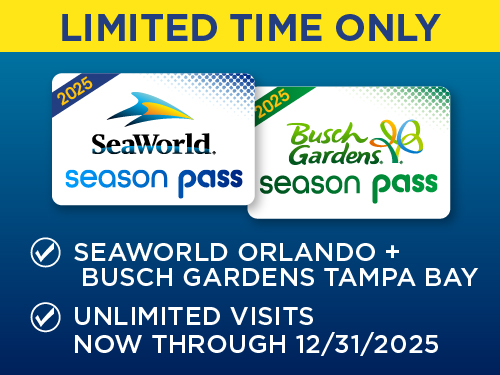 SeaWorld + Busch gardens Season Pass