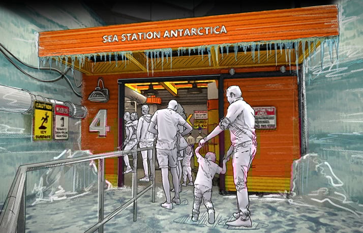 Penguin Trek Entrance Concept Art